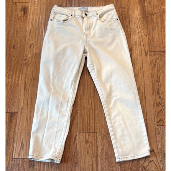 Everlane the cheeky Jean crop ecru black seaming size 30 short - Picture 11 of 12